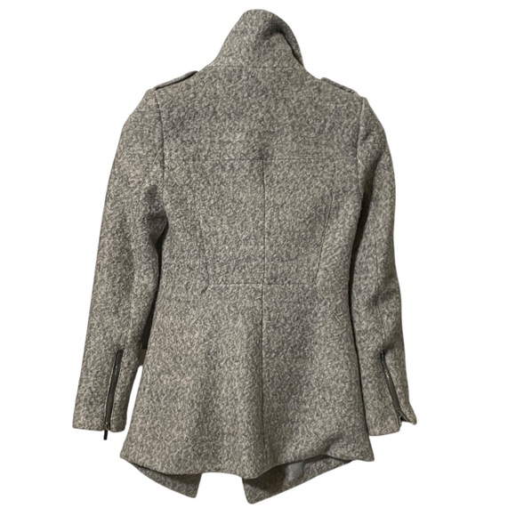 Dex Women's Gray Pea Coat Wool Blend Zip Front Pockets Women's Size XS - Picture 9 of 16